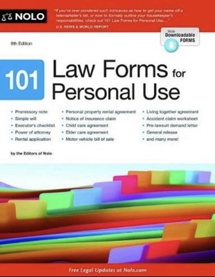 101 Law Forms for Personal Use - VERY GOOD Condition