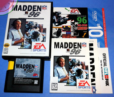 TESTED Sega GENESIS John MADDEN NFL '96 Complete CIB Football Game NEW BATTERY