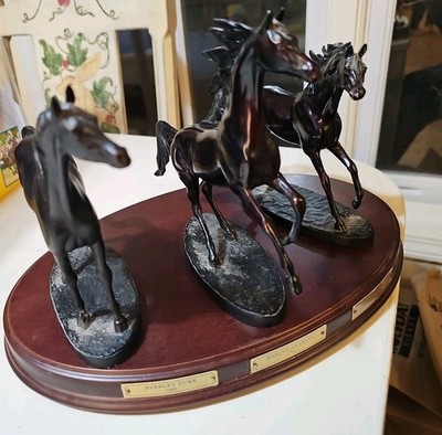 Origins of Champions Solid bronze Franklin Mint Set Of 3 Gill Parker Model 
