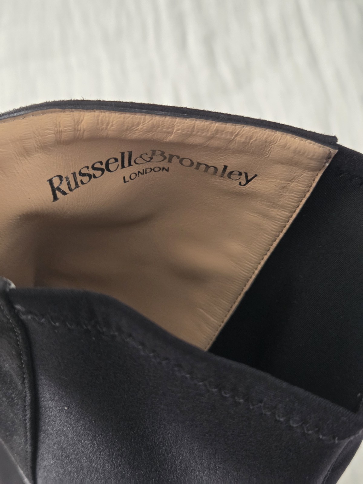 Russell & Bromley Black Suede Knee Boots Size 6.5 - Rare Find! image 4