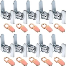 10-Piece 7/8" Thumb Operated Offset Cam Compartment Lock for RV, Vehicles & S...