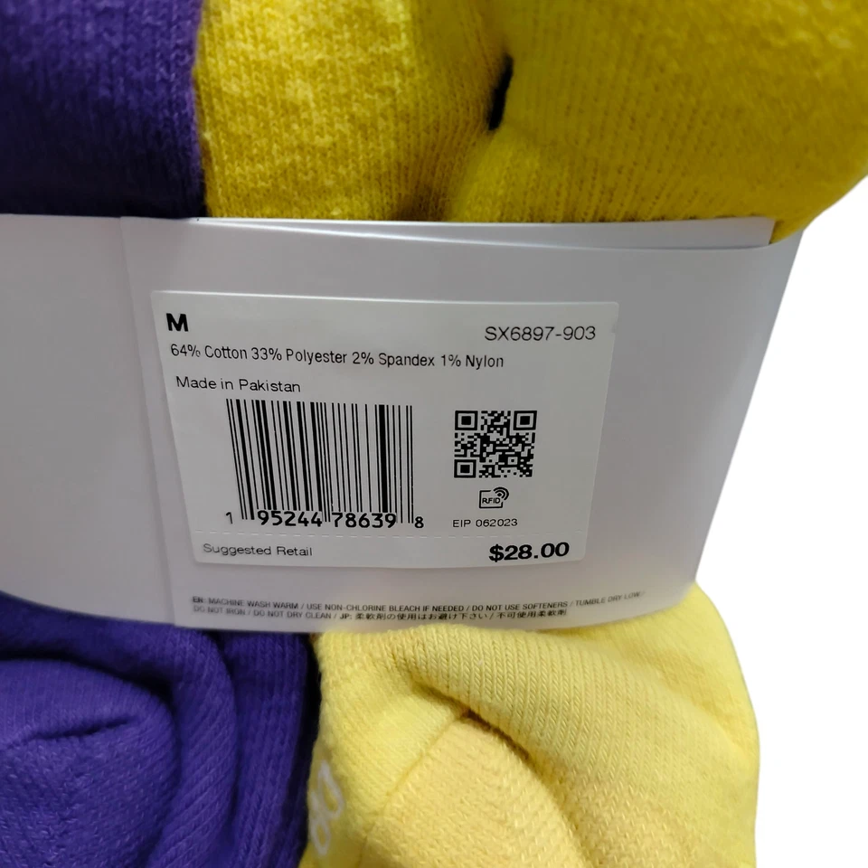 Nike Everyday Plus Socks Mens Medium Crew Dri-FIT Cushioned 6 Pack SX6897-903 - Image 2 of 4