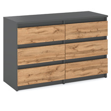 Kommode mit 2-8 Schubladen Sideboard Schubladenschrank (Grau Matt - Wotan)