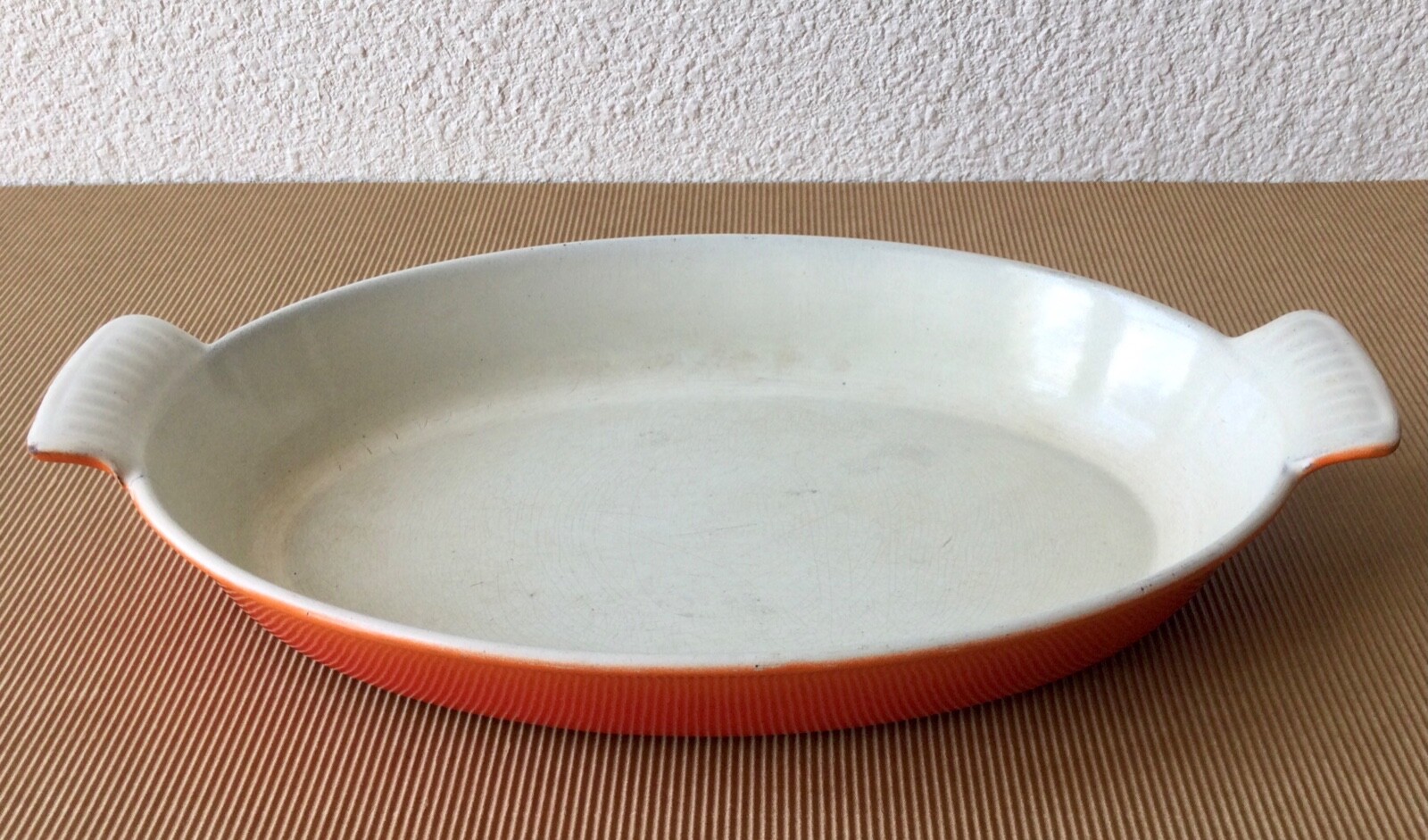 COUSANCES - Plat en fonte émaillée orange 22cm /Gusspfanne (Usato) a
