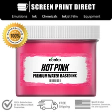 Ecotex® Fluorescent Hot Pink Water Based Ready to Use Discharge Ink- Pint- 16oz
