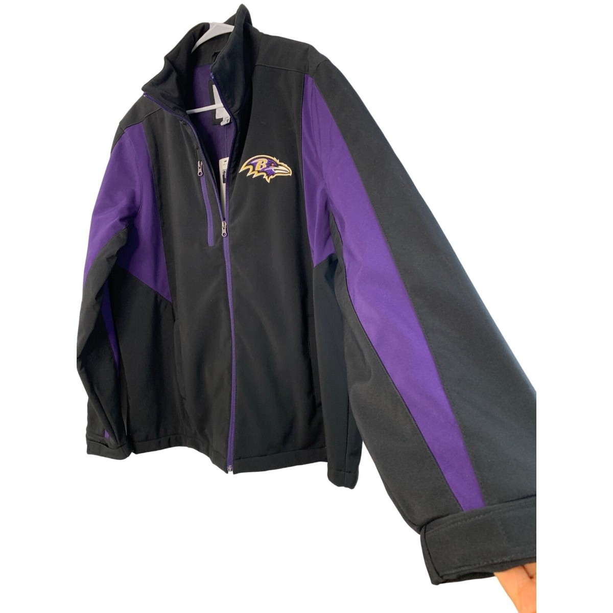 Baltimore Ravens Spelled Out NFL Jacket XL Black & Purple