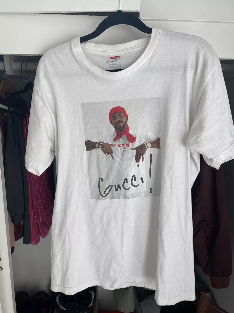 100% Authentic Supreme Gucci Mane Tee Shirt White Large