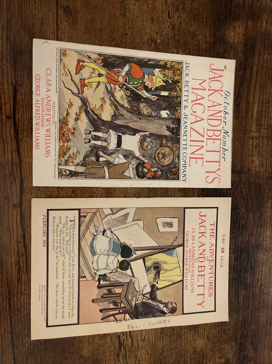 2 Antique Children's Magazines Jack and Betty's Magazine | eBay