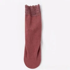 Autumn and Winter Fashion Lace Warmer Socks, Winter Socks Warm Non-Slip Thick