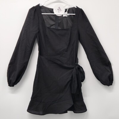 NWT Princess Polly Villa Mini Dress Goth Witchy Dark Academia Balloon Sleeve Sz4