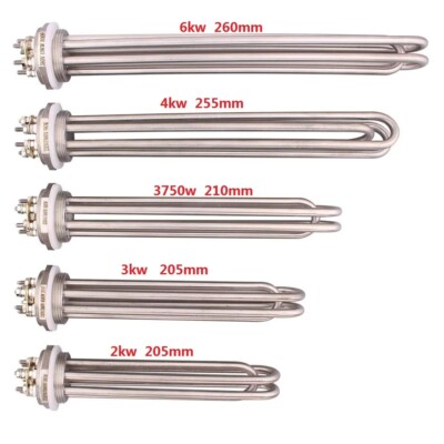 220V/380V Electric Immersion Tubular Heating Element DN32 Water Heater  2KW-6KW