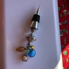 Colorful Bling/Art Glass Beads/Silver/Chrome Wine Cork/Stopper/5"/Gift Box