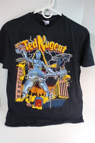 Vintage Ted Nugent 1987 Metal Maniac Tour Original Concert Tour T-Shirt