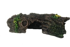 Reptile Hide Cave, Aquarium Resin Hollow Tree Trunk Ornament Hideout,