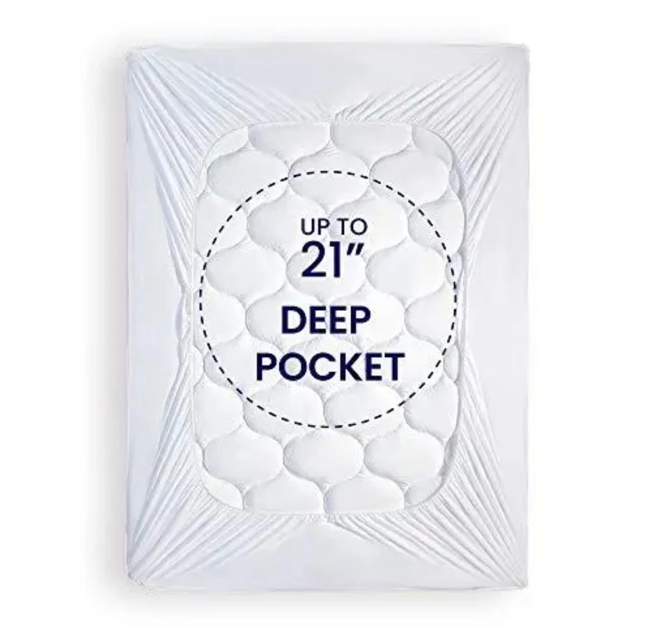 SLEEPZONE Quilted Fitted Full Size Mattress Pad Cover- Deep Pocket 8-21 inch new