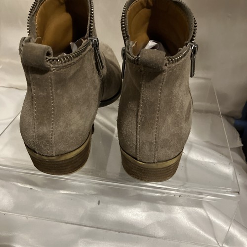 Lucky Brand Bartalino Oiled Suede Brown Ankle Boots Women’s Size 7.5 M Zippers - Picture 5 of 15