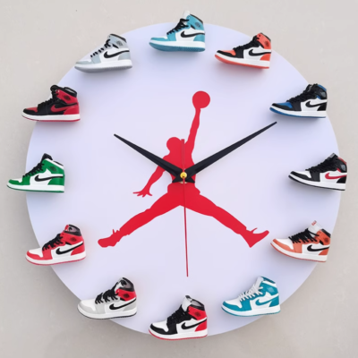 jordan flight shoe clock