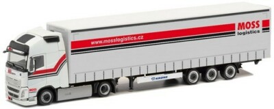 Volvo FH XL 13 + semi-remorque Megaliner ''Moss Logistics'' - Herpa - Scale 1/87 