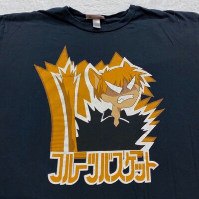 Vintage Fruits Basket T-Shirt XL Large Black Kyo Sohma Furuba Anime y2k manga