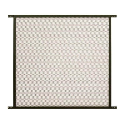 Bronze Pet Sliding Mesh Screen Door 30 x 36 in. Grille Metal Guard Protect Patio
