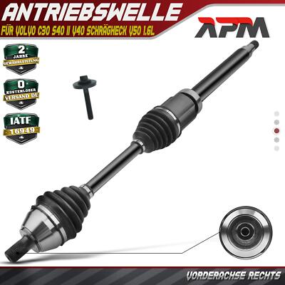 Antriebswelle Vorne Rechts ohne ABS Ring Schaltgetriebe für Volvo C30 S40 2 V40