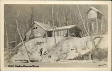 Alaska AK Home & Cache 704-E Robinson Real Photo Postcard