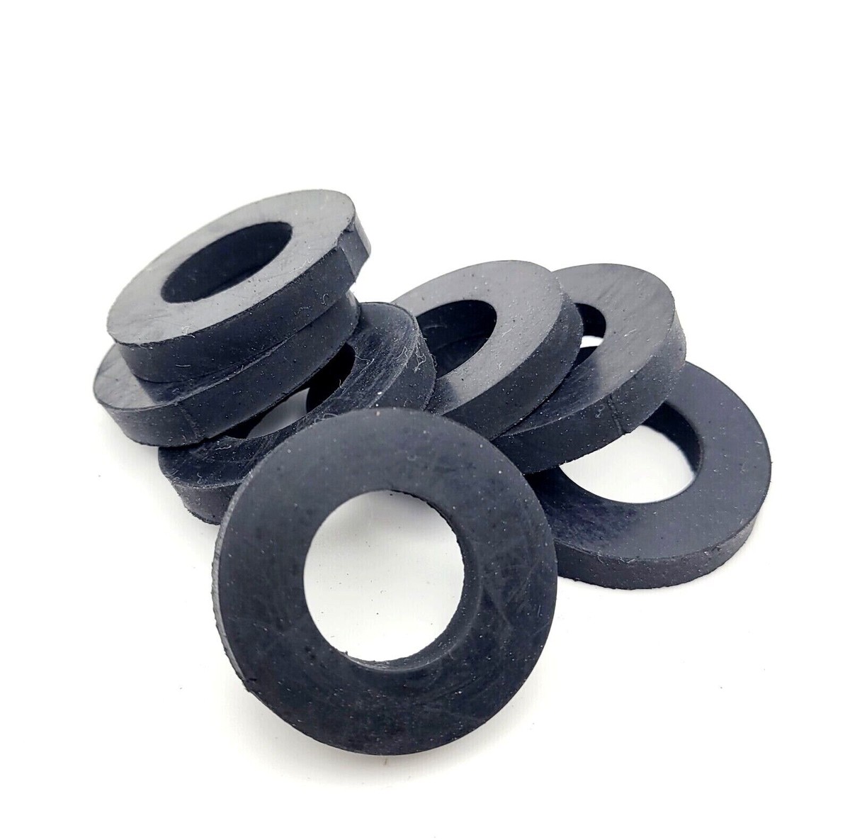 120pcs Flat Rubber Washers, 30/25/20/16/12/10mm Rubber Washers Heavy Duty Black Rubber Grommet Vibration Damping Pads for Household Appliances Faucets Screws Bolts 120pcs Flat Rubber Washers, 30/25/20/16/12/10mm Rubber Washers Heavy Duty Black Rubber Grommet Vibration Damping Pads for Household Appliances Faucets Screws Bolts