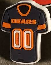 Chicago Bears silicone shoe charm, 5 for 5, read description button back