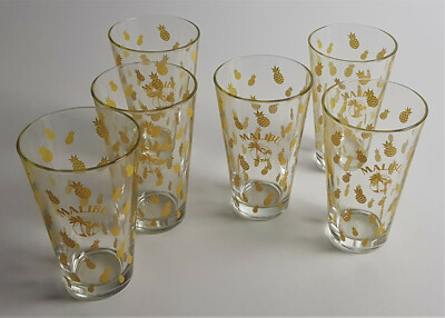 Malibu Likör Cocktailglas Mixglas Ananas Gelb Rastal Gläser 6er Set (837)