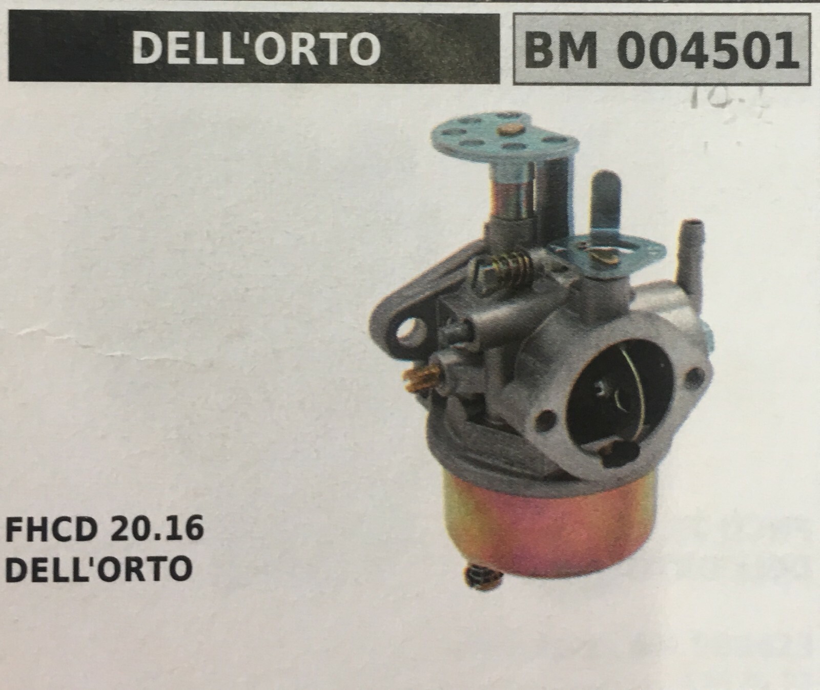 Carburatore a Vaschetta Brumar Dell'Orto BM004501 | Ricambio Motore I 125