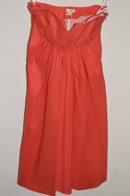 NWOT * Nina Ricci * Solid Pink Coral Belted Waist Sundress Size 6