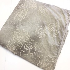Calvin Klein Duvet Cover Full Queen size Bed Gray Rose Floral Reversible Button