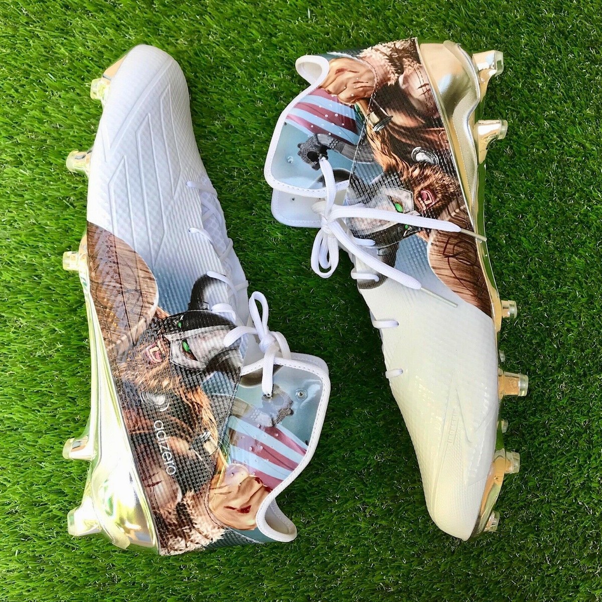 New* Adidas Adizero 5-Star 5.0 Mid Uncaged Viking Football Cleats