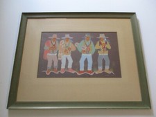 PAINTING ANDREW VAN TSIHNAHJINNIE NAVAJO SOUTHWESTERN PORTRAIT Listed Antique