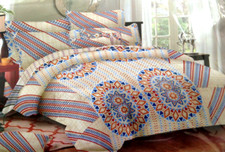 New Sealed Queen Size Fitted Bed Sheets  2 Pillowcase 100 Cotton 1200 count