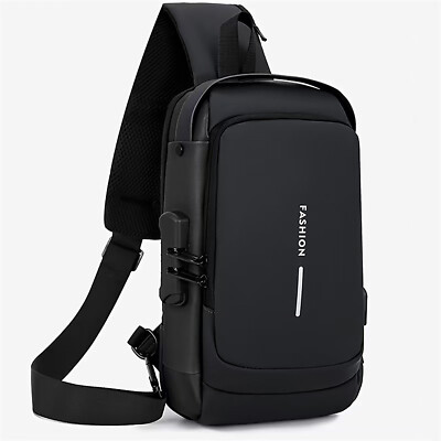 Fashion Sling Backpack with USB Port   Compact Shoulder Bag for Daily Use