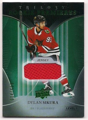 Dylan Sikura 18-19 Upper Deck TriLogy Rookie Premieres Level 1 Game Jersey /499