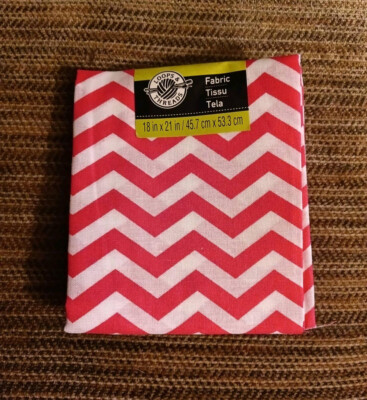 Loops and Threads Fabric, 100% Cotton, 18'' X 21'', Zig Zag Stripes Theme