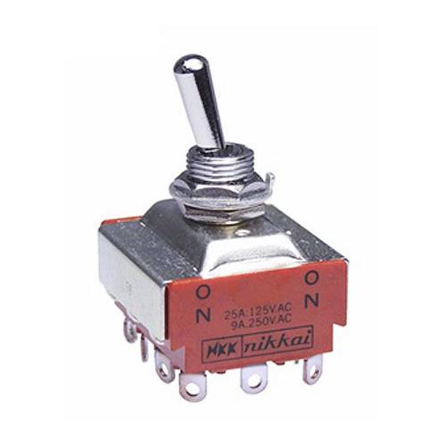 1 x NKK Switch Four Pole Double Throw (4PDT) Toggle Switch Latching Panel Mount - Picture 1 of 1