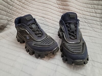 Prada Cloudbust Thunder Sneakers Black Navy Blue Tag Size 9? Made In Italy