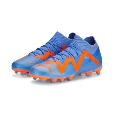 PUMA FUTURE MATCH FG/AG Jr. Blue Glimmer-PUMA White-Ultra Orange