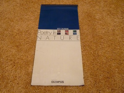 SELTENER VINTAGE KAMERA FOTOGRAFIE KALENDER 1977 VON OLYMPUS POESIE IN DER NATUR, JAPAN