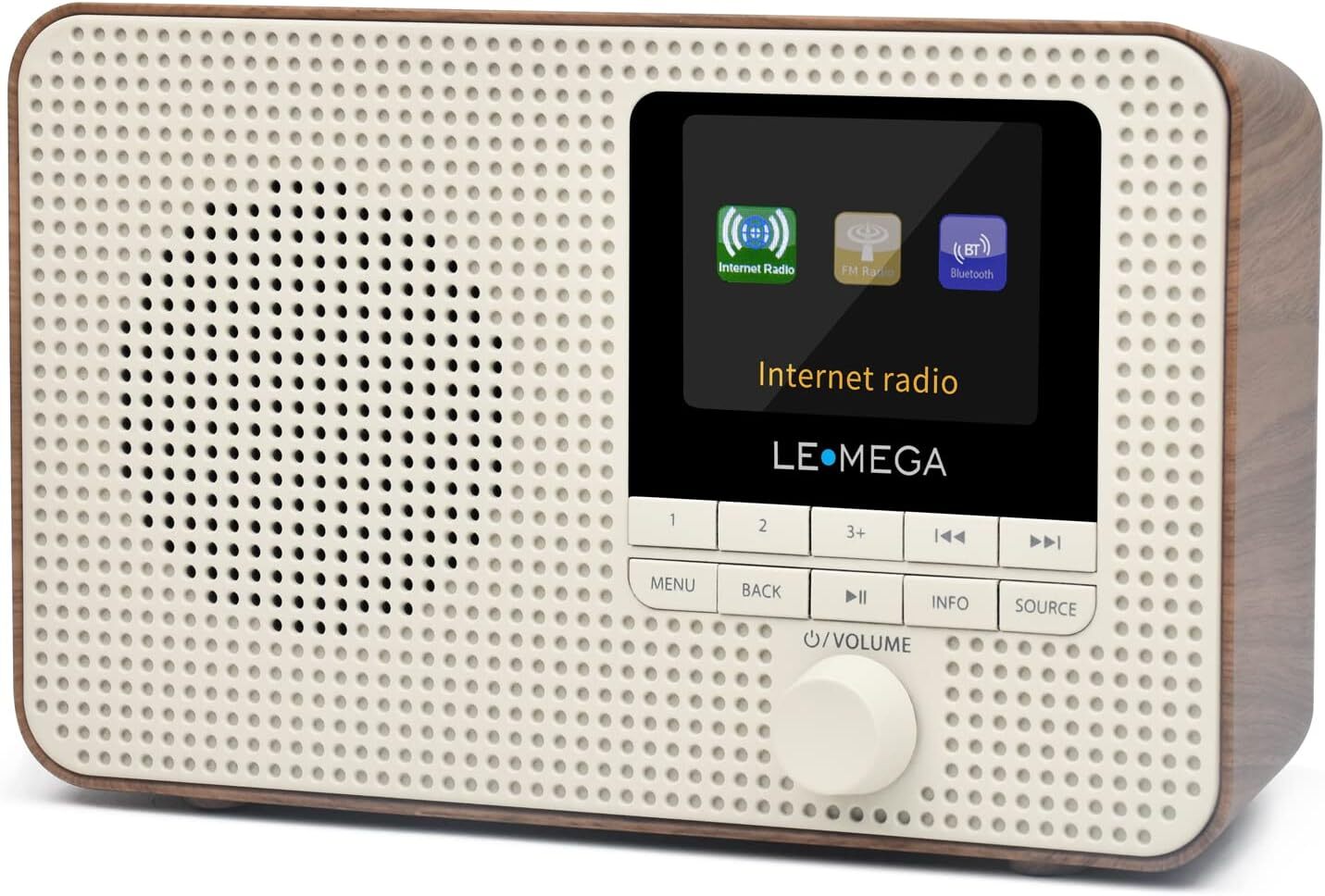 Ir1 Walnut Smart Radio Portable Bluetooth Fm Internet Radio With Alarms