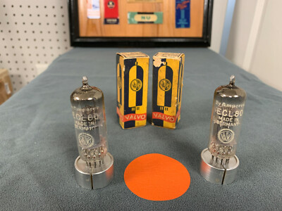 Pair of Valvo ECL80 Triode-Pentode Tubes - NOS NIB - Sencore TC162 Tested