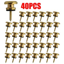 40x Gold Guitar Strap Buttons Strap Locks Mushrooms Head End Pins Accessories US