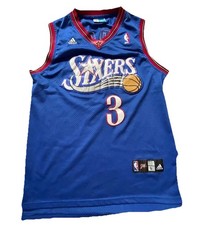 Allen Iverson 3 Philadelphia 76ers Adidas Stitched Jersey Men  s L Blue