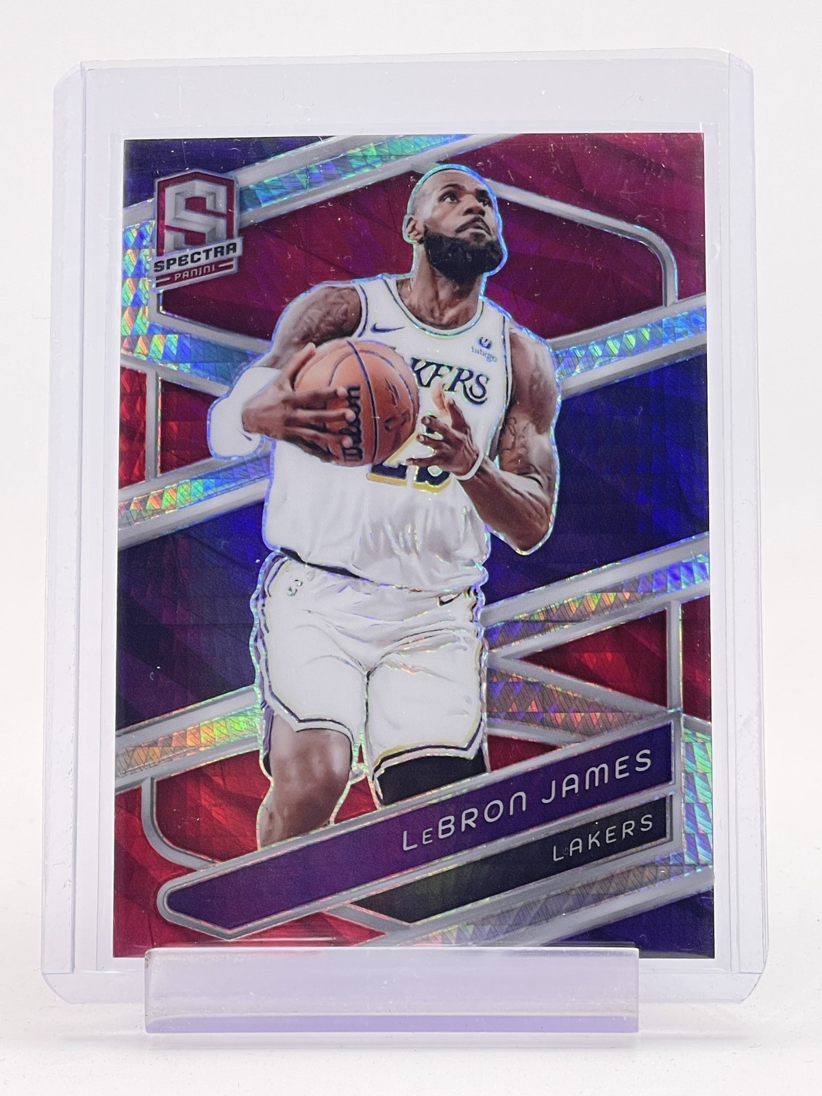 LEBRON JAMES 2023-24 PANINI SPECTRA RED INTERNATIONAL PRIZM #26 LAKERS Q7084