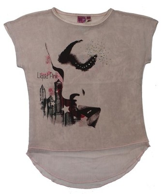 Million X girls T-Shirt mit Gesicht Face silk rose Gr. 128