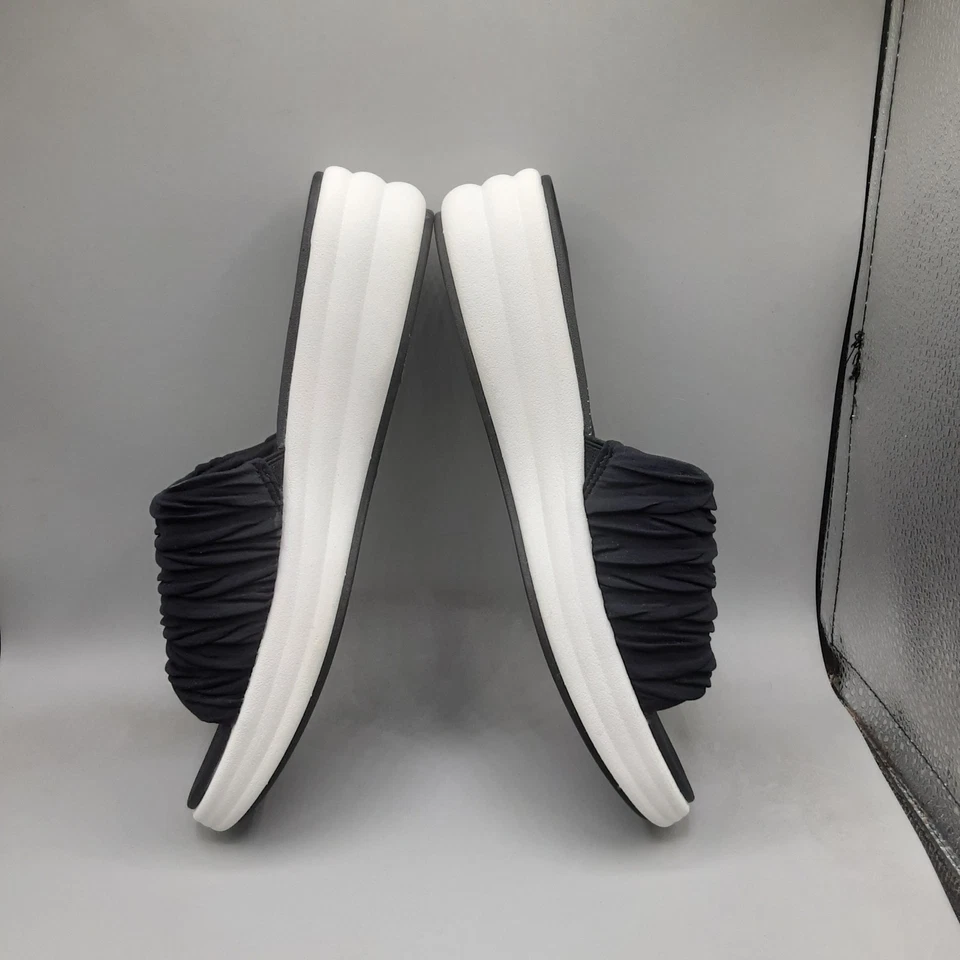 Sandalias Clarks Drift Petal para mujer 7,5 M tela negra A136 Foto 3 de 4