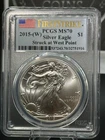 2015-(W) Silver Eagle PCGS MS70 First Strike Struck at West Point
